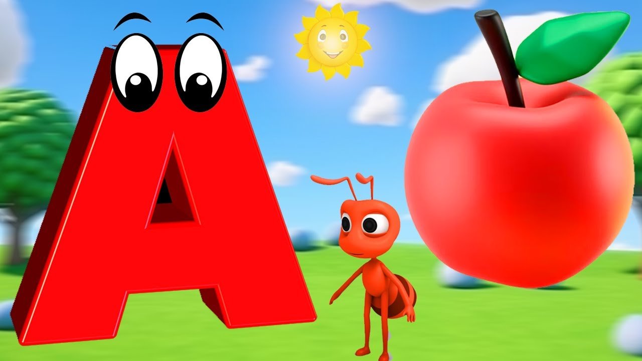 Phonics Song with TWO Words – A For Apple – ABC Alphabet Songs with Sounds for Children